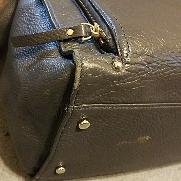 Kate Spade gray leather satchel - Picture 6 of 8
